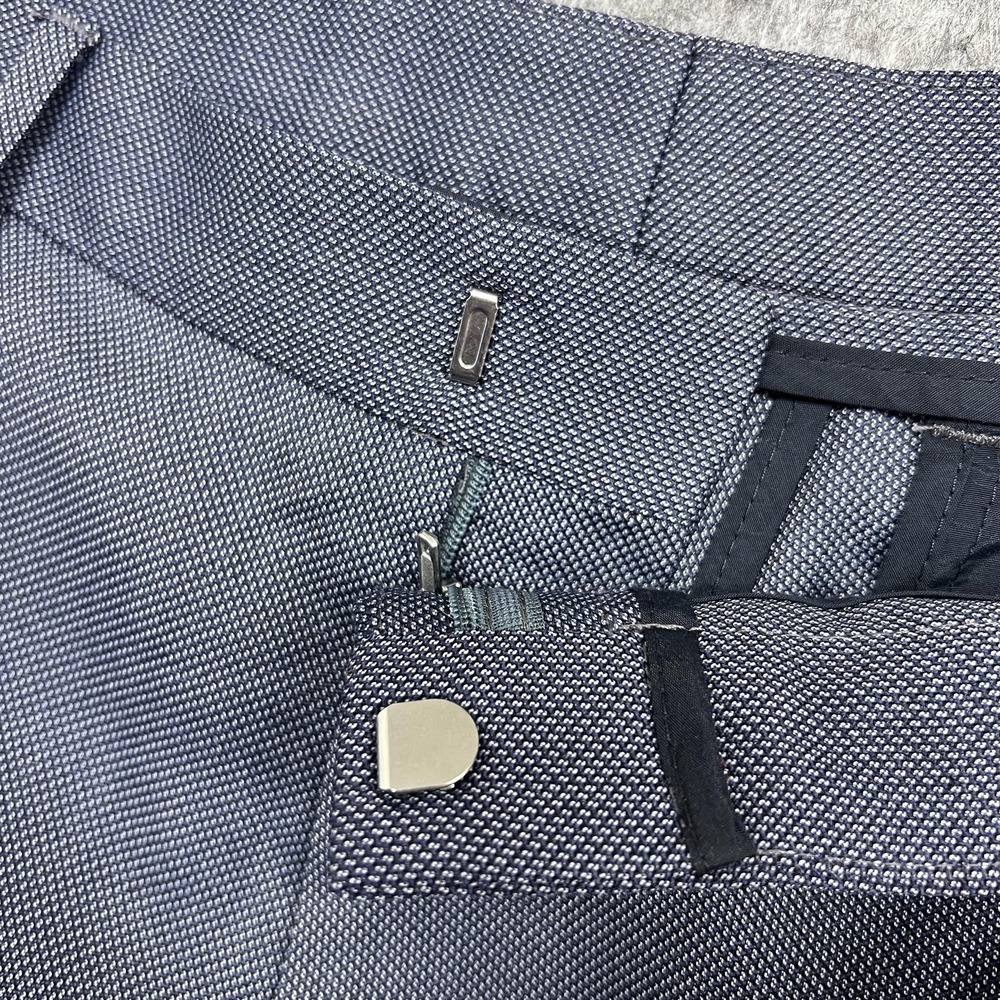 Hugo Boss Crigan Pants Mens 34 Blue Slim Wool Blend Dress Trousers Actual35x29 - Picture 7 of 16